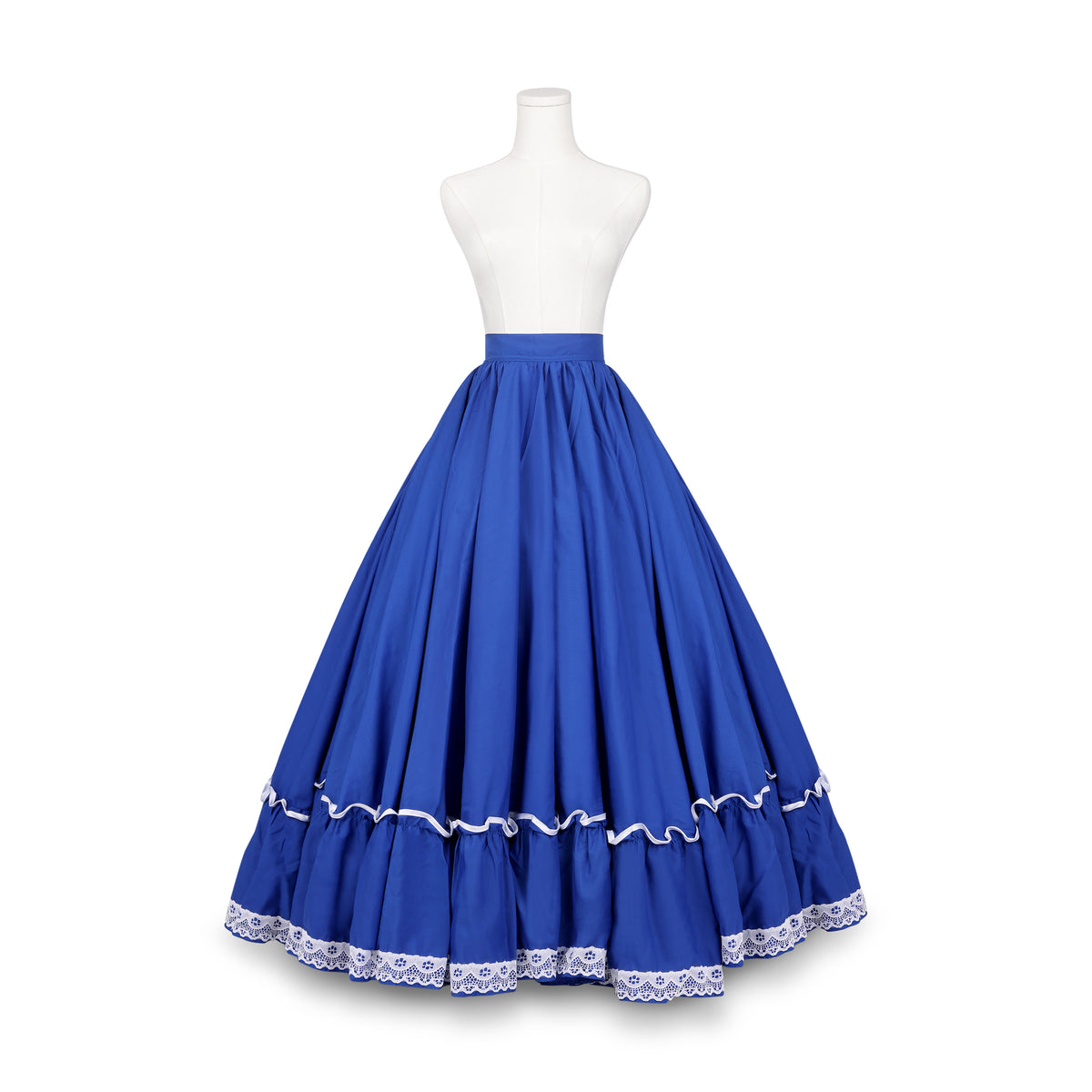 cobalt blue womens dress shoes Kakentli Folklorico Dance Practice Skirt, Poplin, Doble Vuelo, Academy –  Folkicks