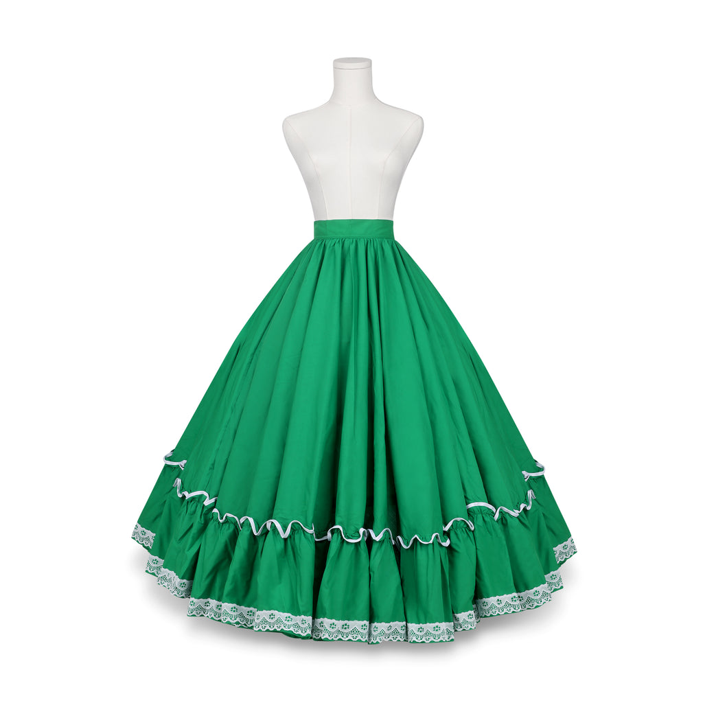 Kakentli Folklorico Dance Practice Skirt, Poplin, Doble Vuelo, Academy Collection