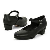 Manzano 470 Women's Folklorico Shoes with Nails, Leather, 5cm Heel