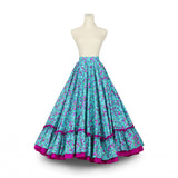 Kakentli Doble Vuelo Folklórico Practice Skirt- Doble Olán - Floral Collection