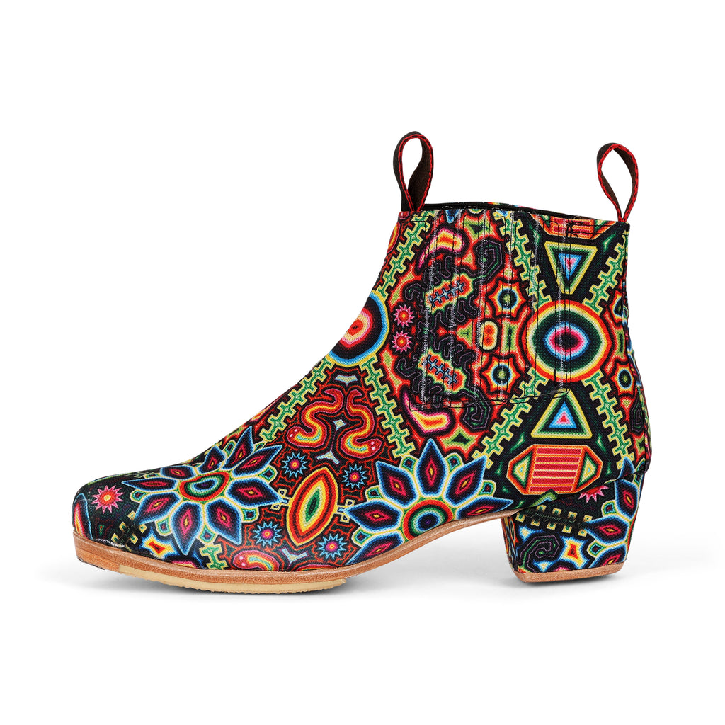 Danzarteb Men's Folklorico Boots with Nails, Huichol, 5cm Heel