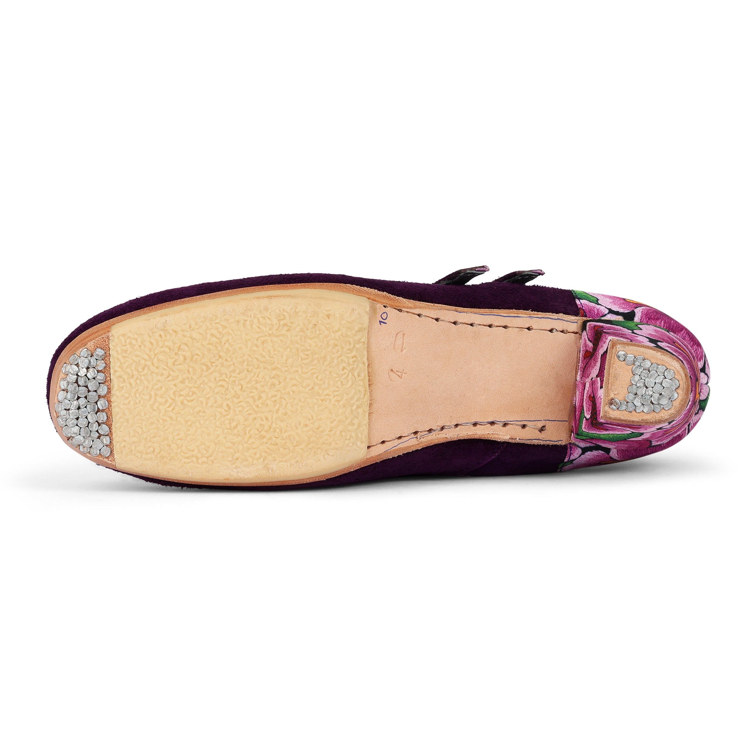 Danzarteb Women’s Suede Folklórico Shoes with Oaxaqueño Ankle – 7cm Heel