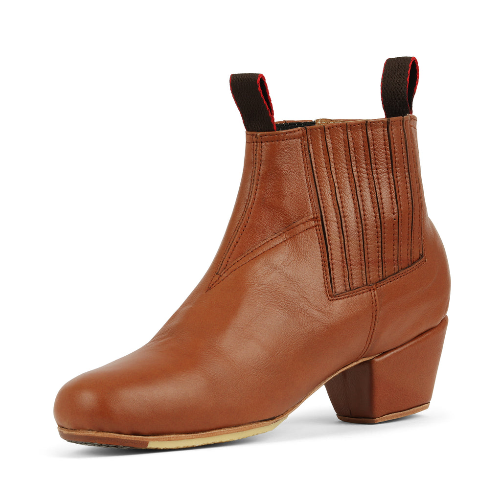 Danzarteb Men's Folklorico Dance Boots with Nails, Leather, 2" Heel
