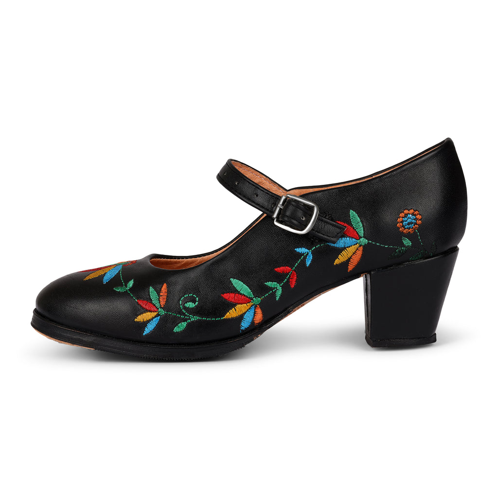 Colonial 226 Women's Embroidered Leather Folklorico Shoes – 6cm Heel