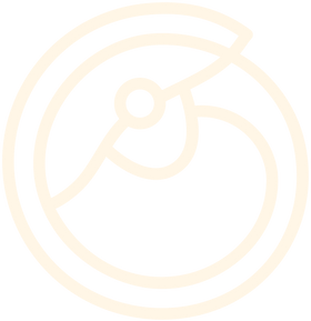 Folkicks cream circle logo Icon of a woman in askirt spinning in circle