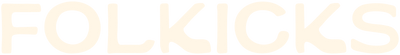 Folkicks cream wordmark logo