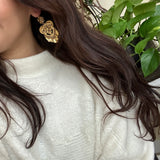 Folklorico Dance Filigree Earrings, Heart Shaped