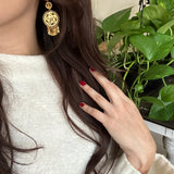 Folklorico Filigree Earrings, Full Flower