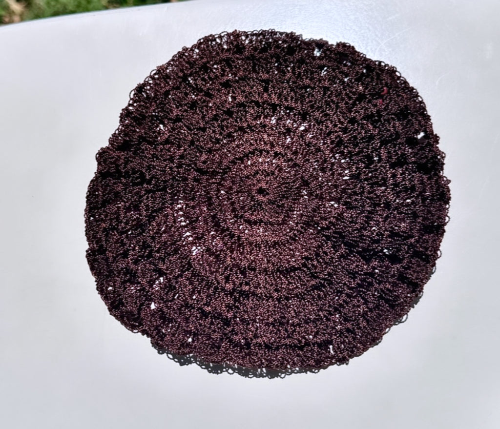 Black and Brown Hair Net for Base Braid Bun