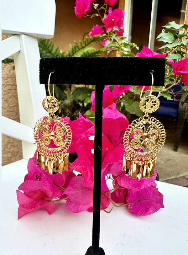 Folklorico Filigree Earrings, Small Butterfly Earrings