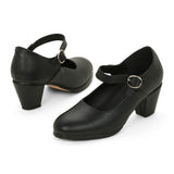 Manzano 640 Women's Folklorico Shoes with Nails, Leather, 6cm Heel