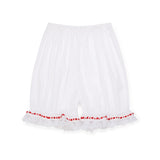 Lace-Trimmed Folklórico Bloomers with Red Ribbon