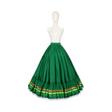 Hoja de Maiz Doble Vuelo Folklórico Practice Skirt – Green