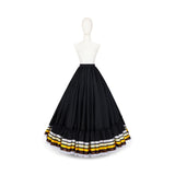 Hoja de Maiz Doble Vuelo Folklórico Practice Skirt – Black
