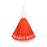 Hoja de Maiz Doble Vuelo Folklórico Practice Skirt – Orange