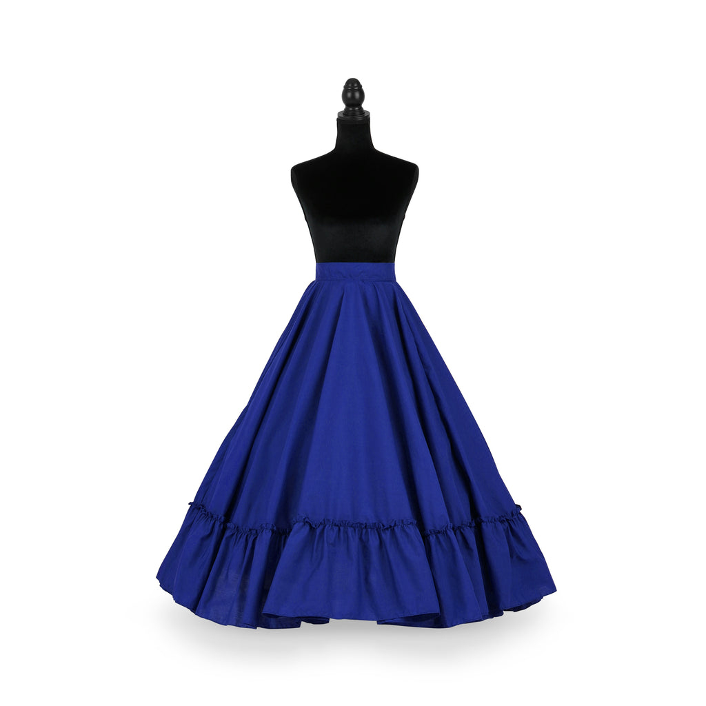 blue folklorico dress Mexican Folklorico Royal Blue Solid Skirt Cielito Lindo