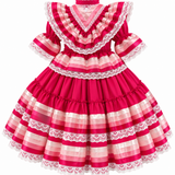 Girls’ Traditional Jalisco Outfit – Skirt & Blouse - Vuelo Sencillo