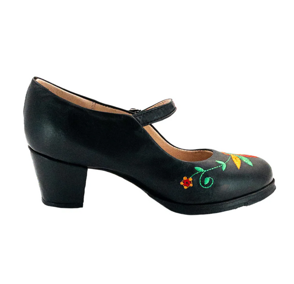 Colonial 226-3 Women's Embroidered Leather Folklorico Shoes – 6cm Heel