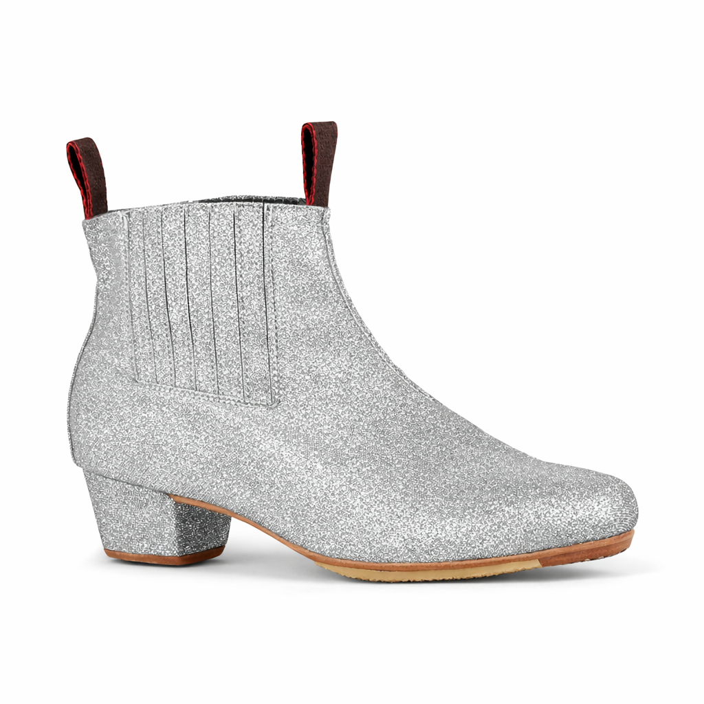 Danzarteb Men's Folklorico Boots with Nails, Glitter, 5cm Heel