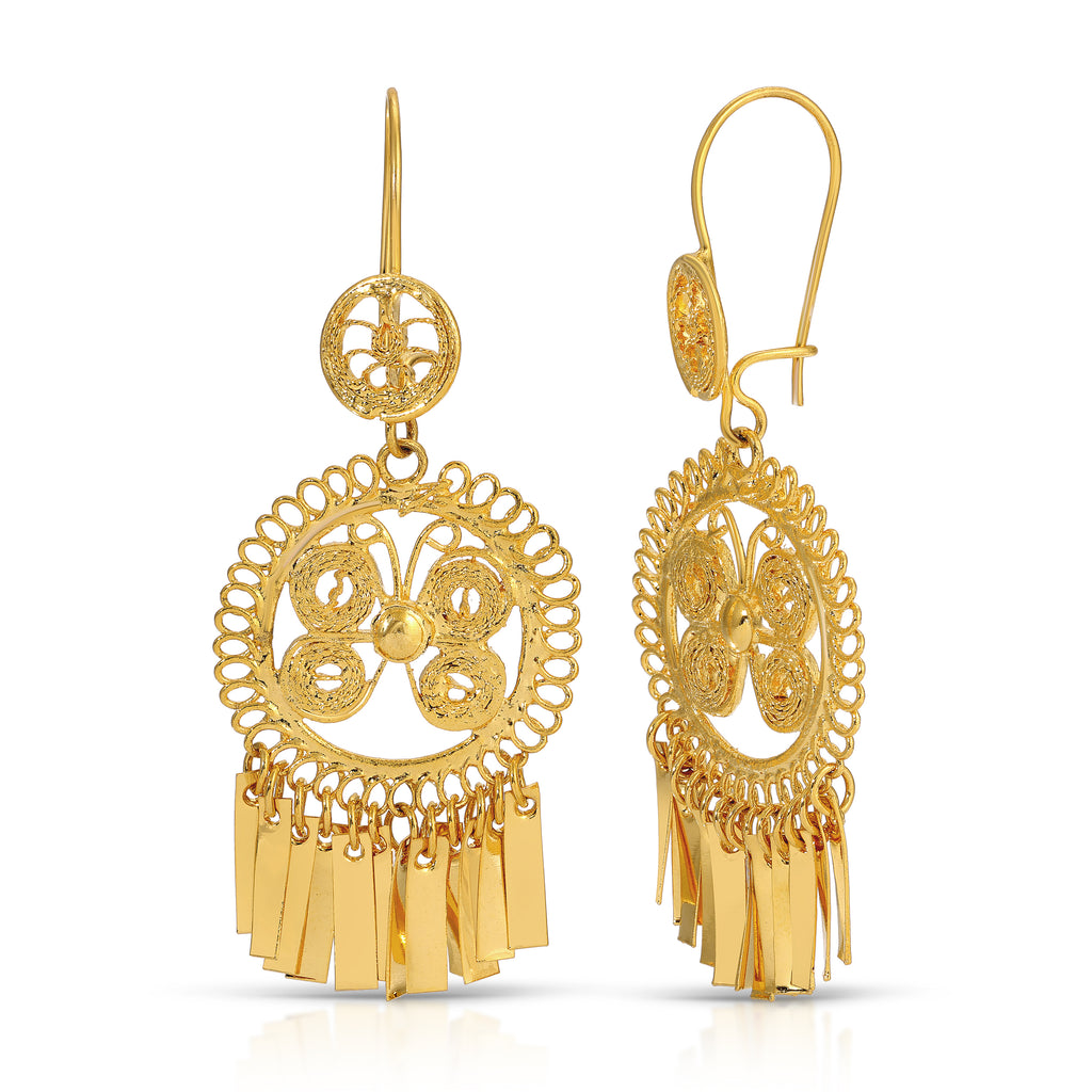 Folklorico Filigree Earrings, Small Butterfly Earrings