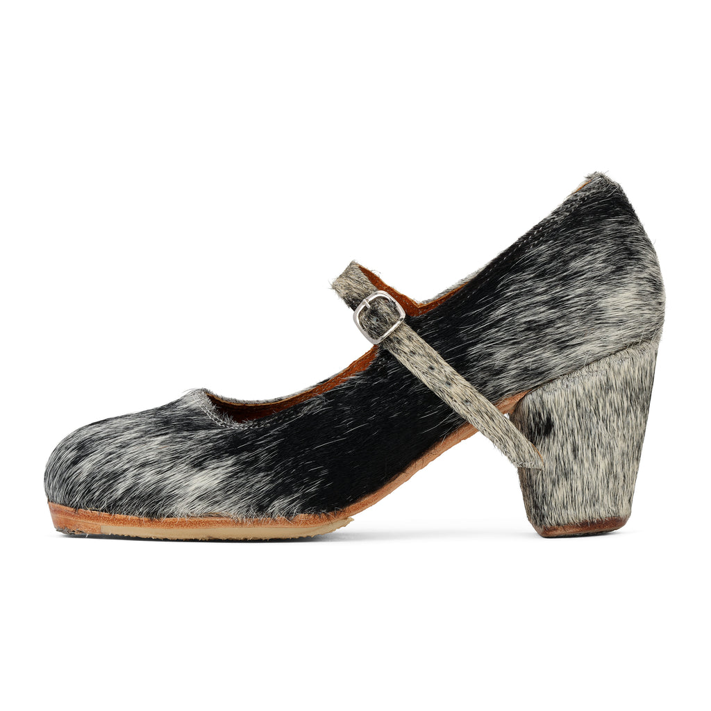 Danzarteb Women's Folklorico Shoes with Nails, Cowhide, 7cm Heel