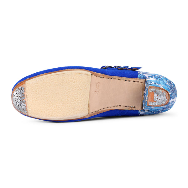 Danzarteb Women's Shoes with Nails, Double Buckle, Suede, Tenango Ankle, 7cm Heel