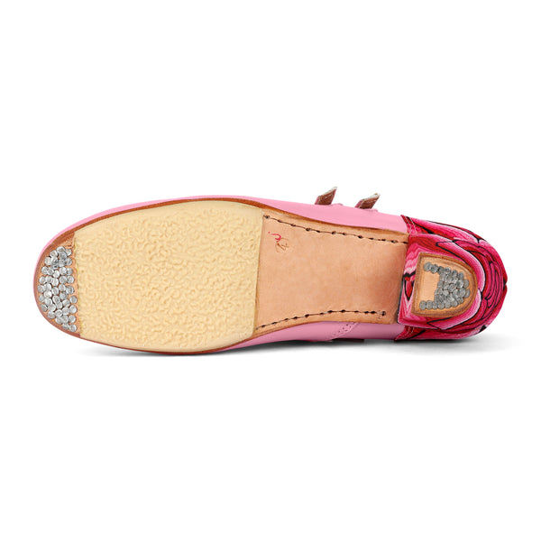Danzarteb Women's Shoes with Nails, Double Buckle, Leather, Oaxaqueño Ankle, 7cm Heel