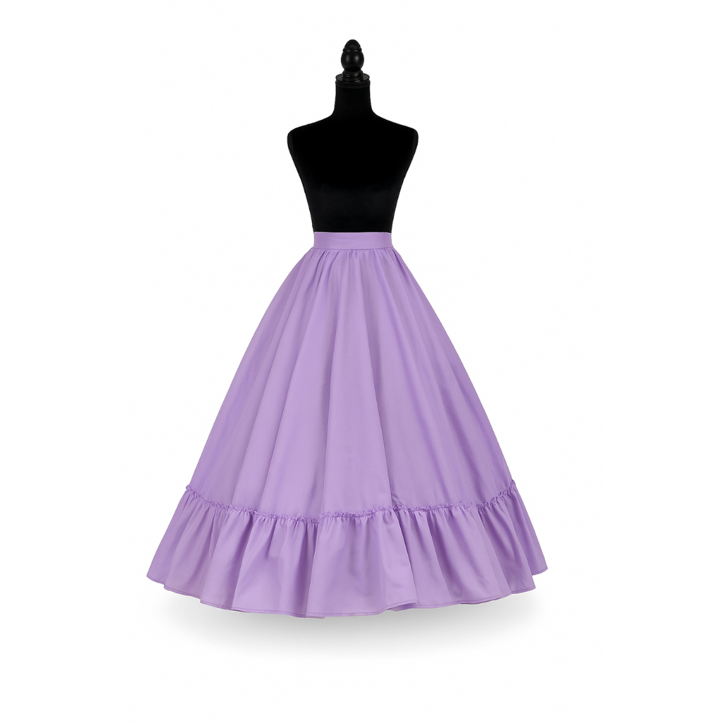 Kakentli Folklorico Dance Practice Skirt, Poplin, Doble Vuelo, Pastel Collection