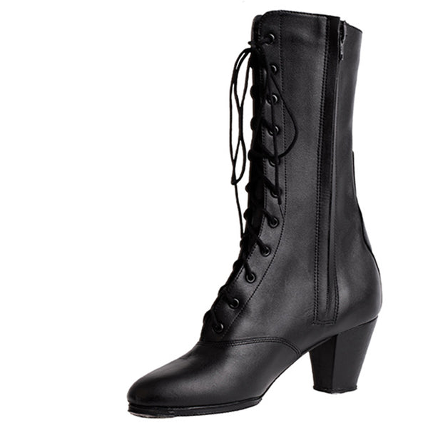 靴 HACIENDA 3201 LADY BOOTS BLACK CRISTAL 7 Miguelito 2101 Women's Adelita Dance Boots with Nails, Leather