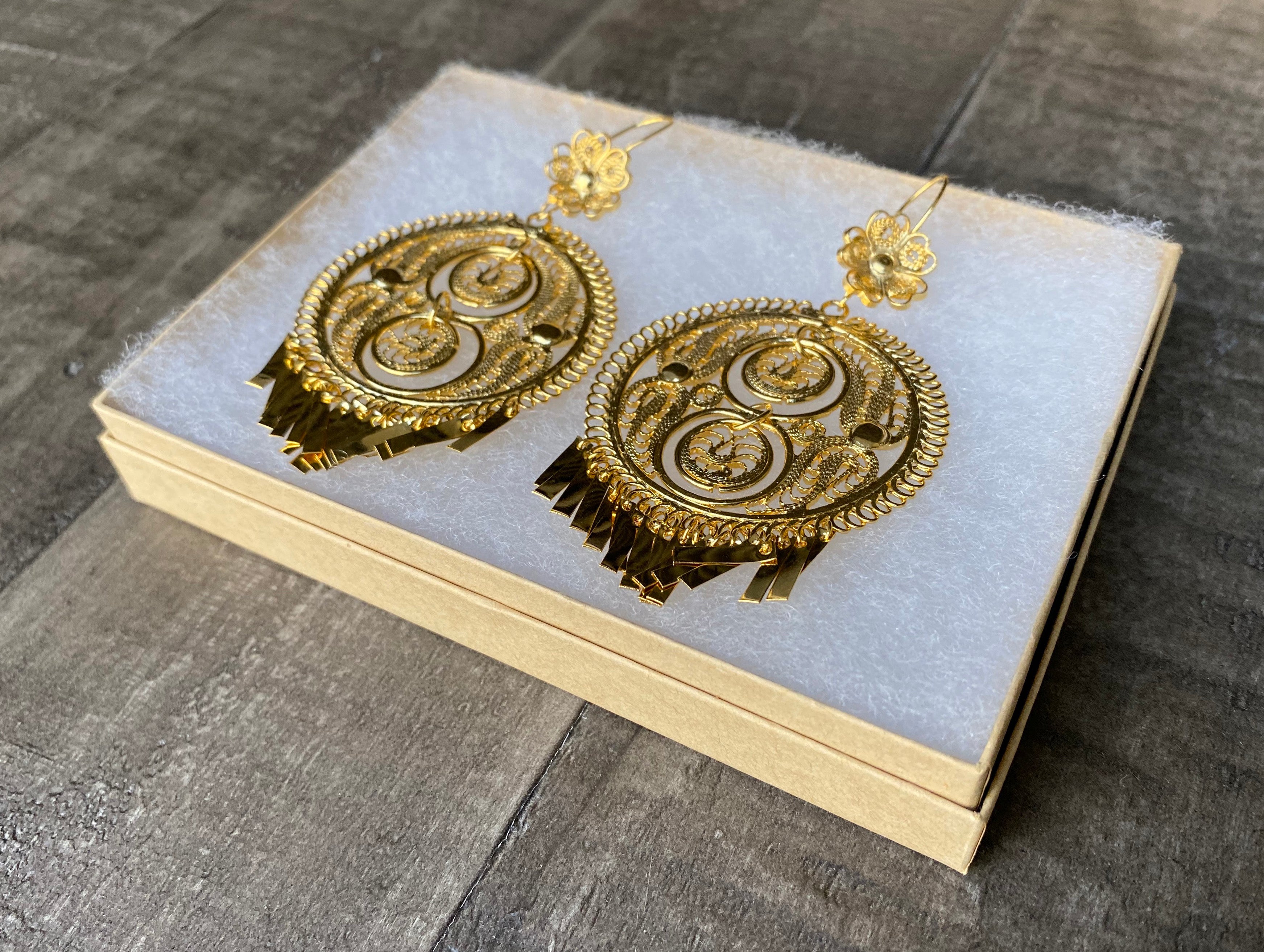 Folklorico Dance Filigree Earrings, Figure 8