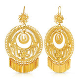 Folklorico Dance Filigree Earrings, Flower