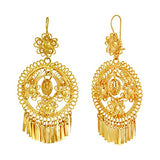 Folklorico Dance Filigree Earrings, 3-Flowers