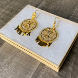 Folklorico Filigree Earrings, Full Flower