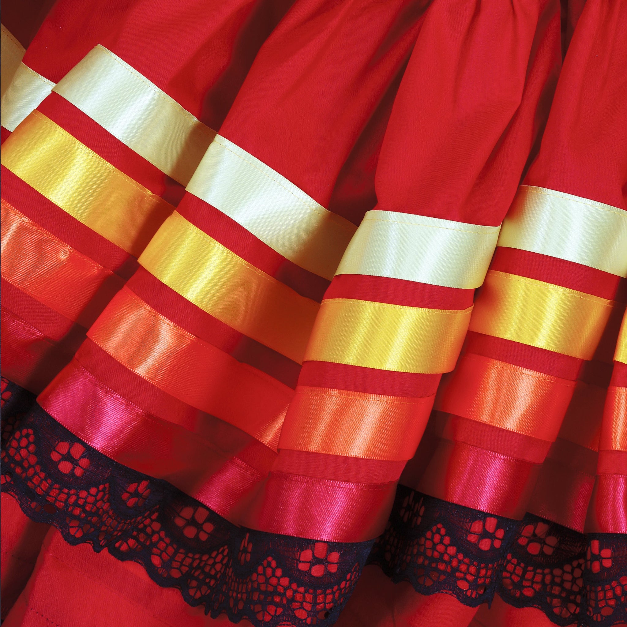 Hoja de Maiz Folklorico Dance Practice Skirt, Poplin Fabric, Doble Vue Folkicks