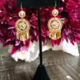 Folklorico Filigree Earrings, Full Flower
