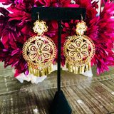 Folklorico Filigree Earrings, Full Flower