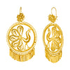 Folklorico Dance Filigree Earrings, Peacock