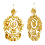 Folklorico Dance Filigree Earrings, 3-Flowers