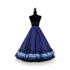 Hoja de Maiz Doble Vuelo Folklórico Practice Skirt – Azul Rey
