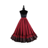 Hoja de Maiz Doble Vuelo Folklórico Practice Skirt – Burgundy