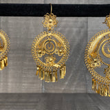 Folklorico Dance Filigree Earrings, 3-Flowers